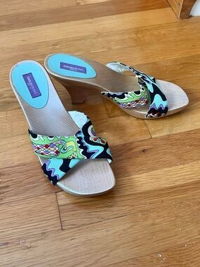 Emilio Pucci Colorful Clog Sandals size 38